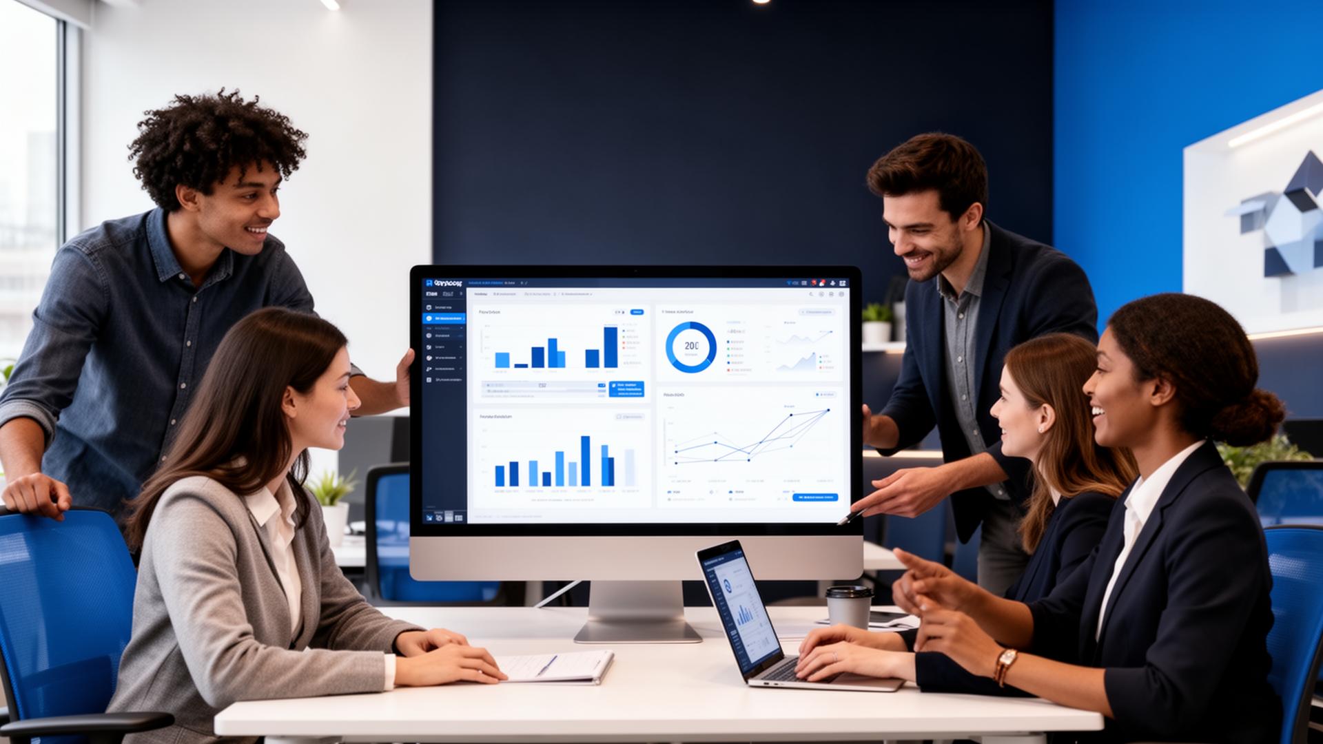 AdWave digital marketing team reviewing analytics